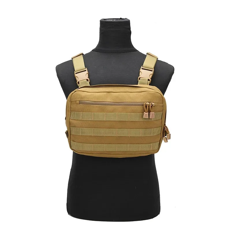 sac de poitrine tactique polyvalent pour l'extérieur, gilet à bandoulière, sac à dos, rangement étanche pour la chasse en plein air