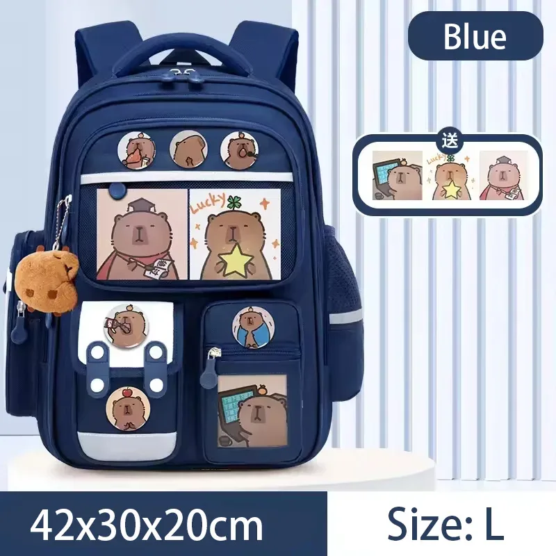 cartable d'étudiant capibara, sac à dos pour enfants de grande capacité. sacs de livres de retour à l'école pour filles et garçons
