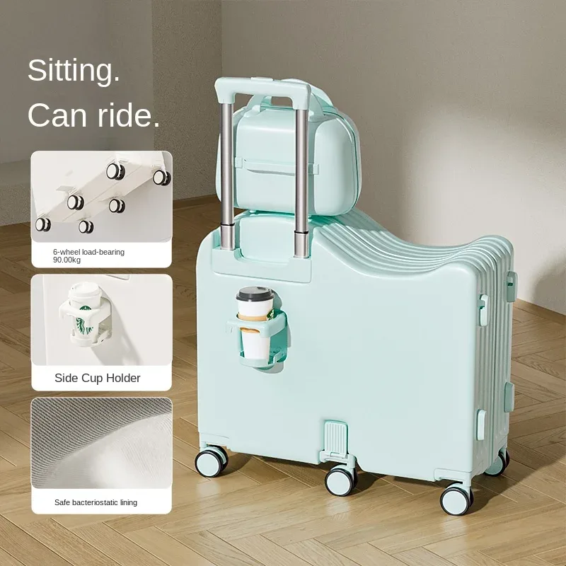 valise rigide abs blanc rose vert pastel compacts voyage famille enfants roulettes planches soutien compartiments pratiques