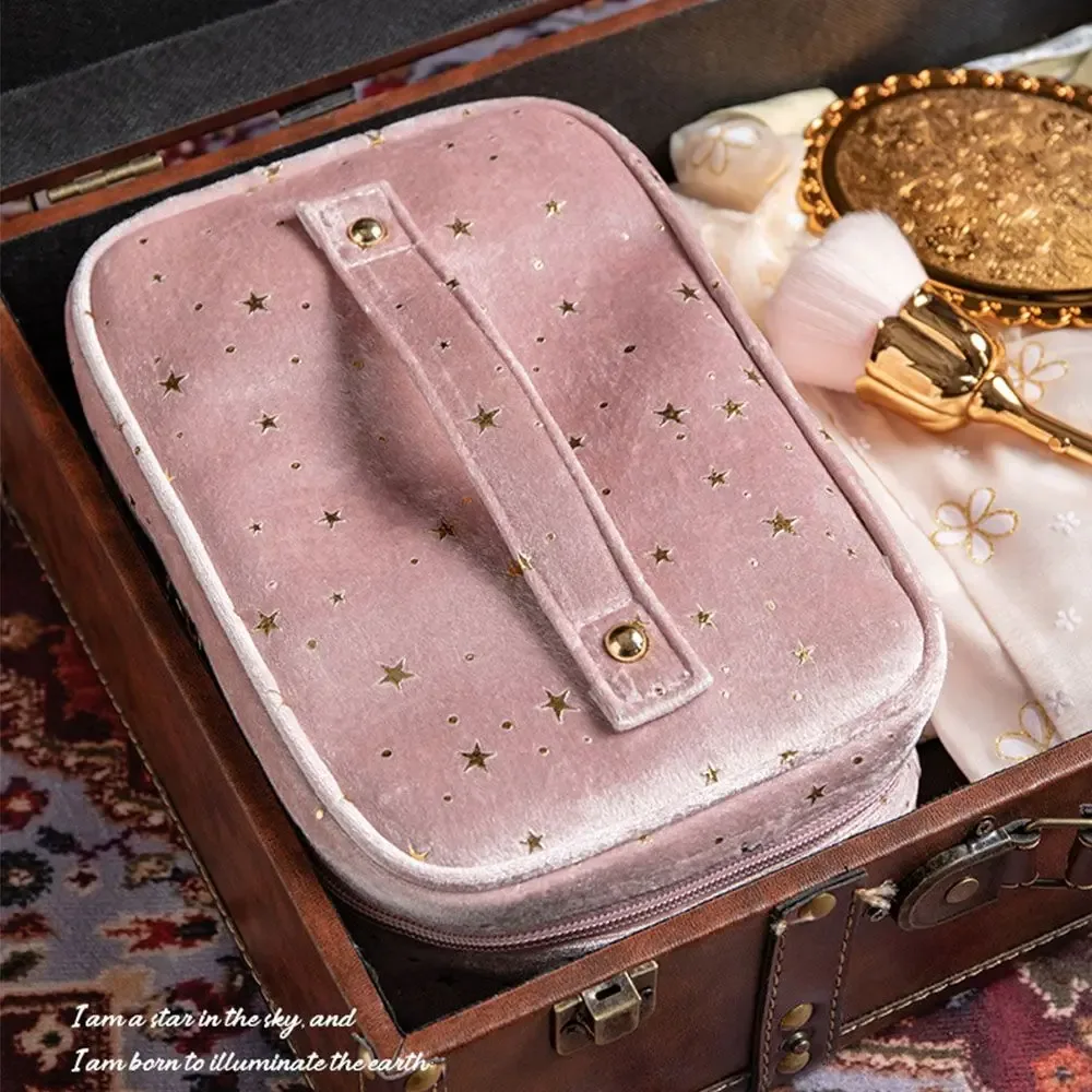sacs de rangement multifonctionnels portables souples, sac de maquillage de grande capacité bronzant, sacs de rouge à lèvres, sac à cosmétiques en velours, trousse de toilette