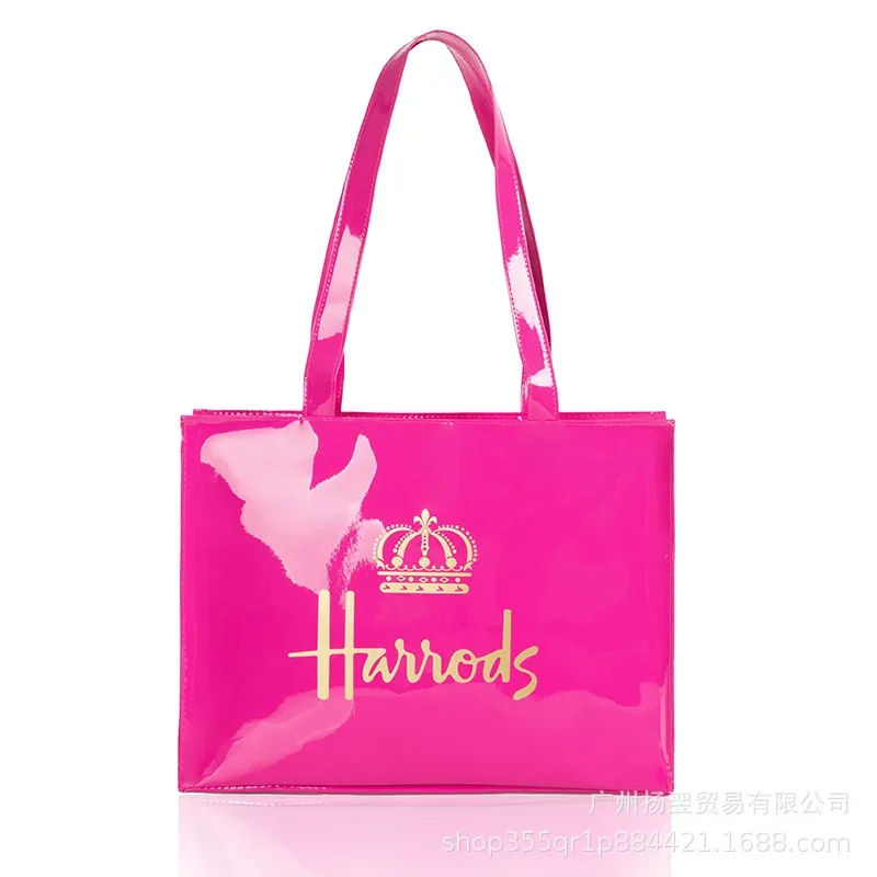 sac fourre-tout imperméable en pvc à imprimé cartoon pour femmes, sac à main décontracté et portable, sac pour le shopping, les trajets quotidiens et l'utilisation quotidienne en extérieur. ﻿