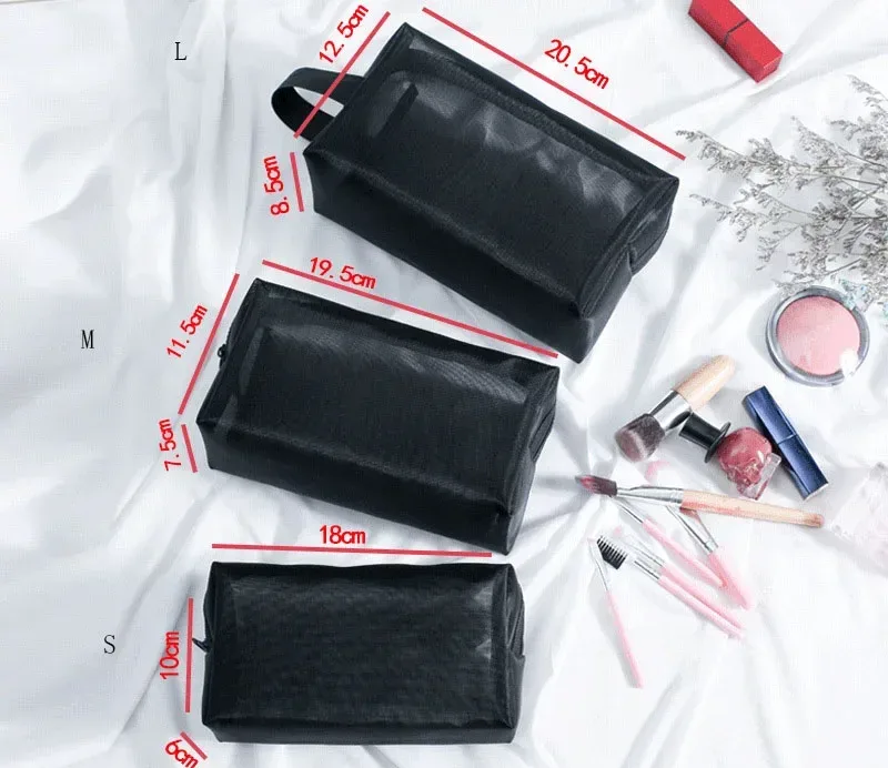 kit d'organisateur de maquillage translucide pour femmes, 1 pièce, sacs de toilette de lavage de voyage en forme de cœur, petite pochette cosmétique transparente