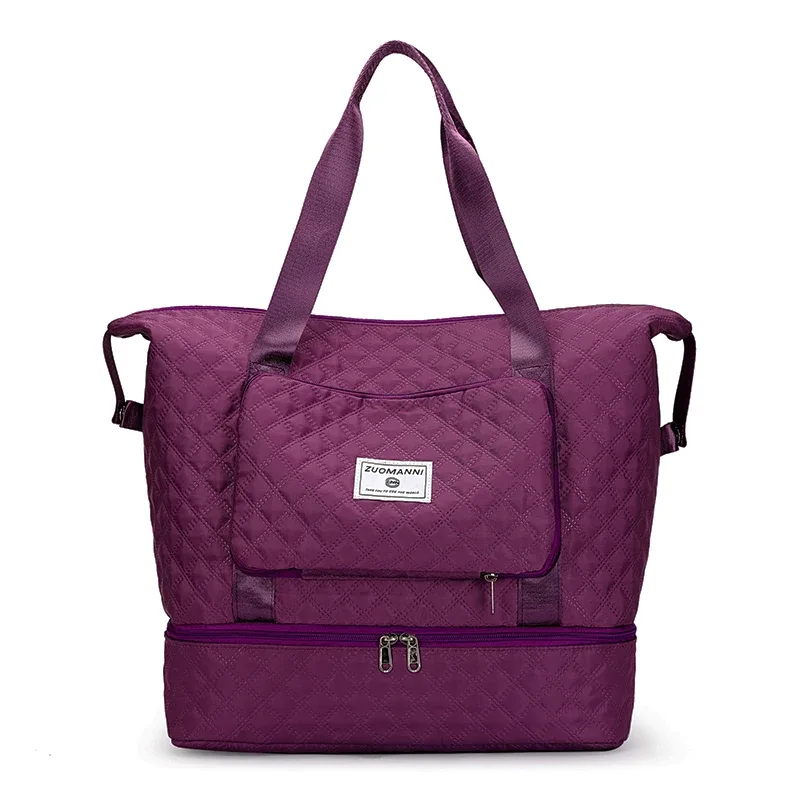 sac de voyage de grande capacité avec compartiment à chaussures indépendant, sac de week-end, sac de voyage pliable pour la salle de sport, le yoga et les voyages