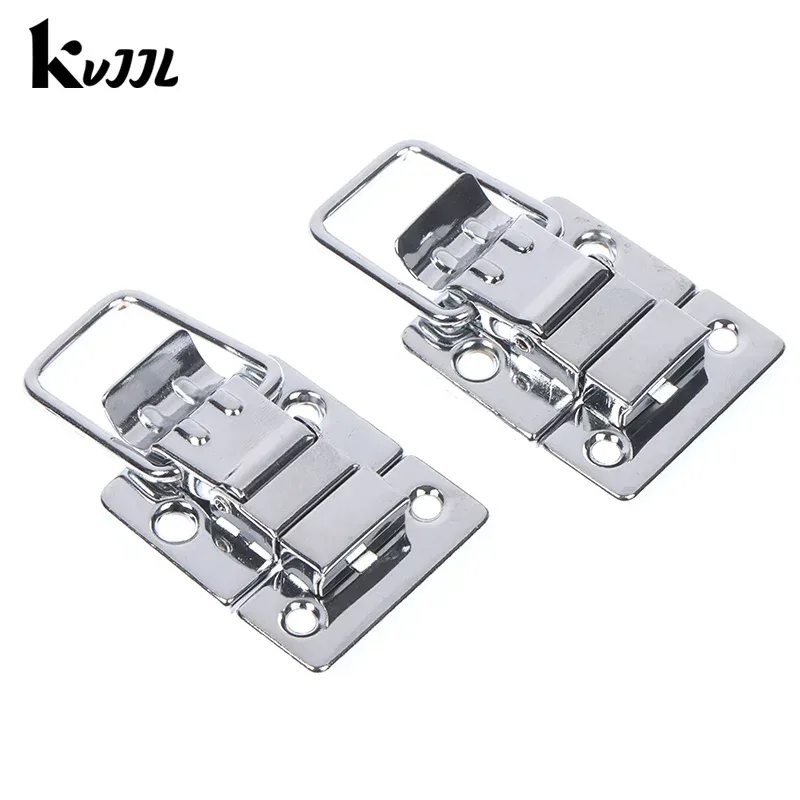 loquet à bascule chromé en acier inoxydable de haute qualité, 2 pièces, pour boîte de poitrine, valise, fermoir à outils