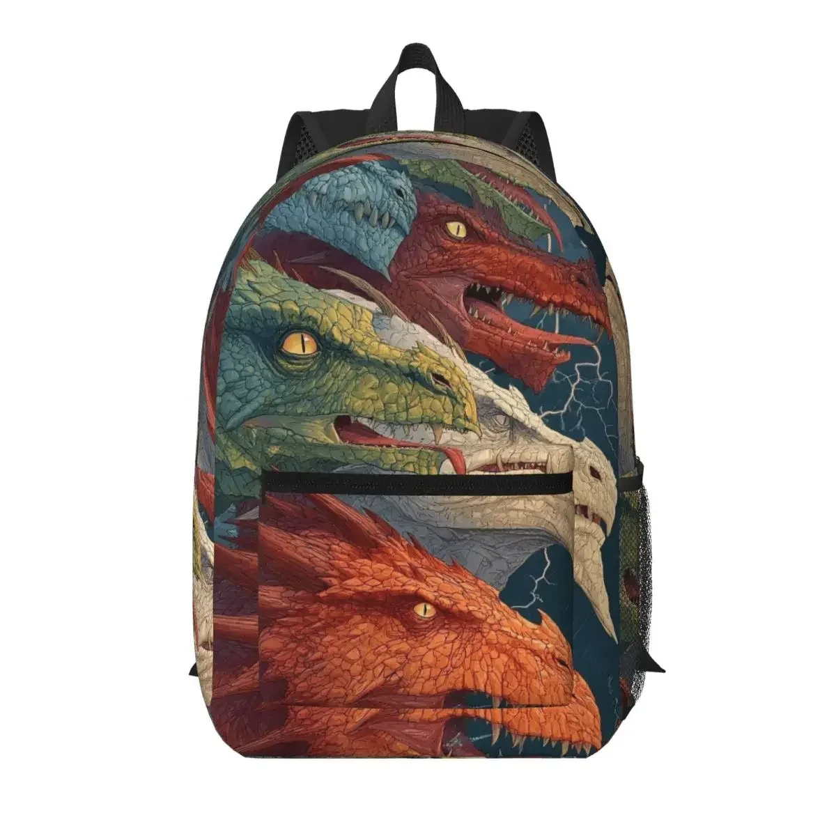 sac à dos coloré imprimé dragon mythique pour étudiants, sac d'école, sac à dos de randonnée, sac de voyage pour hommes et femmes, sac à bandoulière