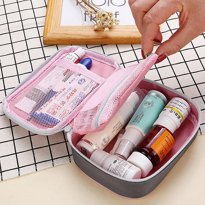 mini sac à médicaments portable pratique, trousse de premiers soins de voyage, trousses d'urgence médicale, trousse de rangement de pilules domestiques en plein air