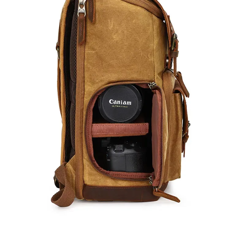 sac pour appareil photo dslr, sac à dos en toile batik, sac de photographie étanche, sac de rangement résistant à l'usure pour l'extérieur, nouvelle collection