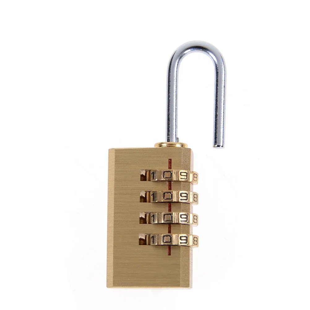 cadenas serrure tsa métallique dorée chiffres noirs voyage accessoires mini portable sécurité combinatoire fourre tout