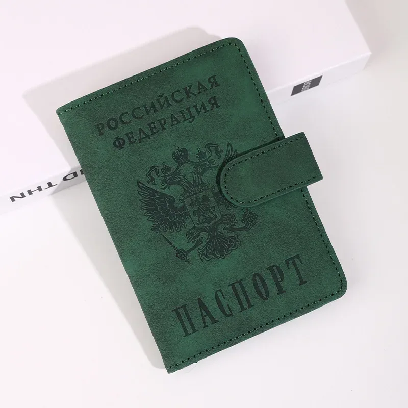 rfid russe pu porte-passeport portefeuille de voyage couverture de passeport étui de passeport porte-billet d'avion porte-carte d'identité accessoires de voyage
