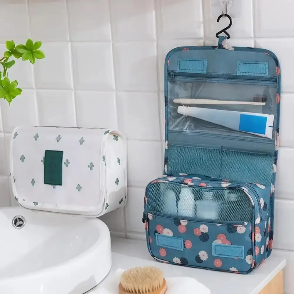 organisateur de voyage suspendu, trousse de maquillage imperméable, grande capacité, pochette de toilette, sac de rangement cosmétique portable et pliable