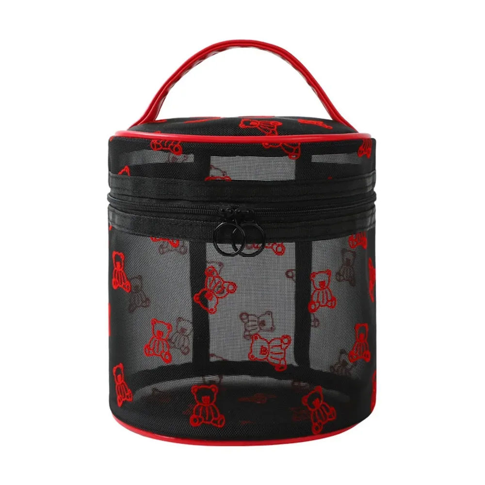 sacs à cosmétiques en maille grande capacité, pochette de rangement multifonctionnelle pour articles de toilette, fermeture éclair avec poignée, organisateur d'objets divers pour le camping