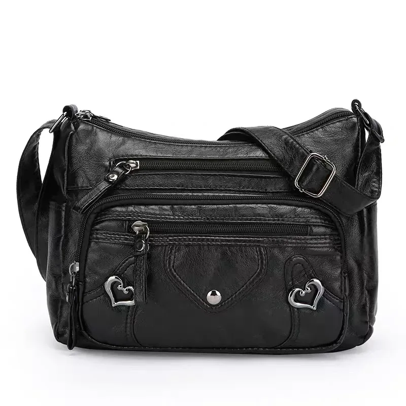 sac bandoulière multi-poches en cuir souple, sacs à main de luxe, sacs à main pour femmes, sacs à bandoulière de créateur pour femmes