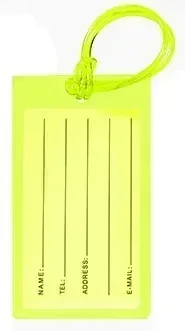 étiquette de bagage transparente en pvc souple, étiquette de bagage de valise mignonne, carte de bagage de voyage, étiquettes de sac, porte-carte d'identité, accessoires de voyage