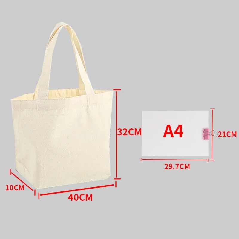 iskybob sac en toile de grande capacité sac à bandoulière sac à main beige pliant eco fourre-tout sacs réutilisable bricolage sac de rangement d'épicerie sac à provisions