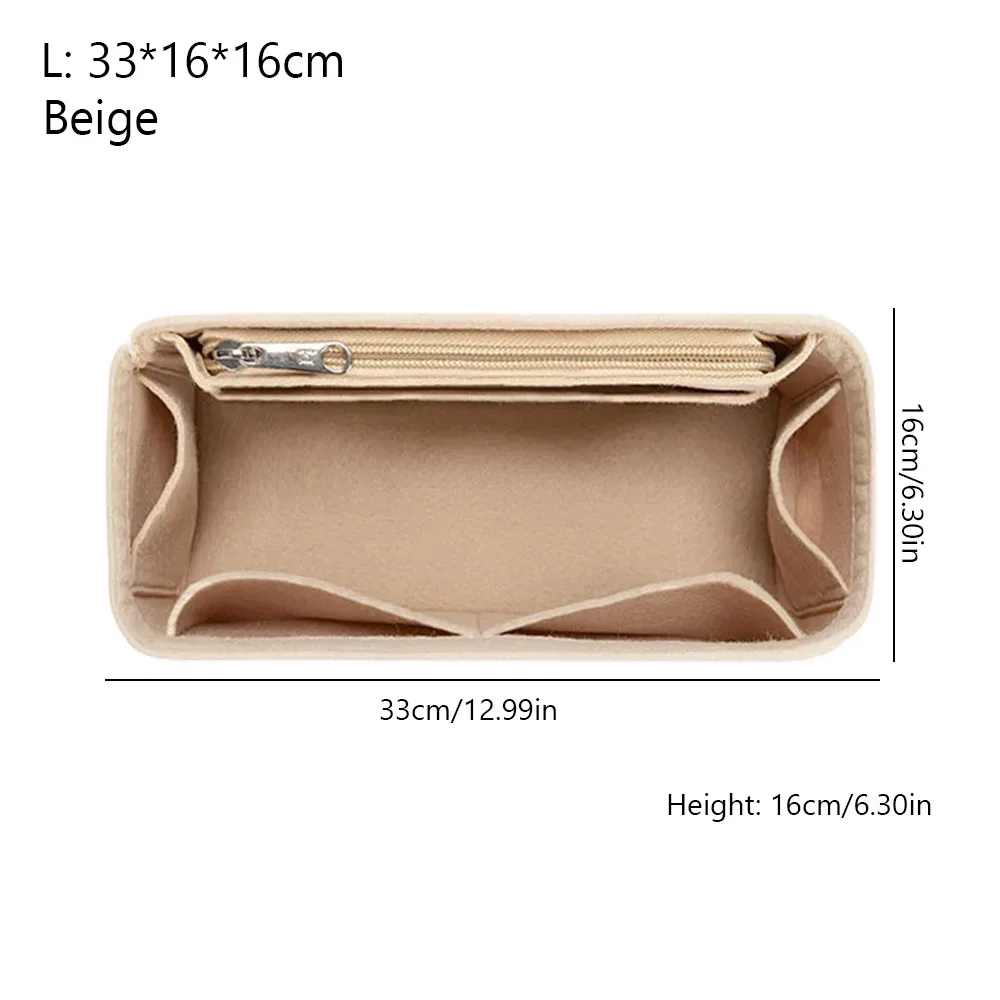 organisateur de sac à main en feutre grande capacité, support de sac, doublure de sac à main, rangement et organisation multi-poches pour loewe puzzle