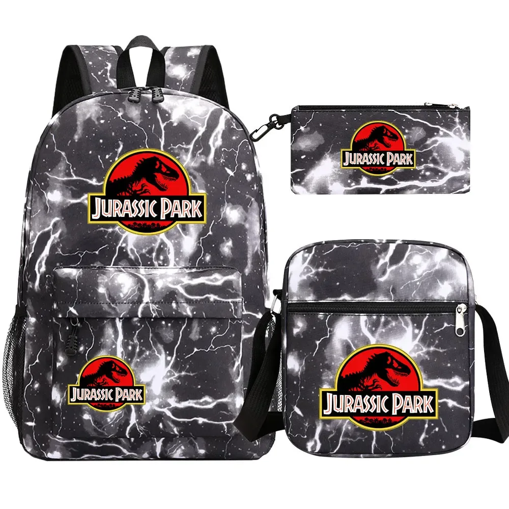 dinosaur jurassic world park 3 pièces garçons filles enfants retour à l'école livre sacs, sac à dos étudiant, sac à bandoulière trousse à crayons