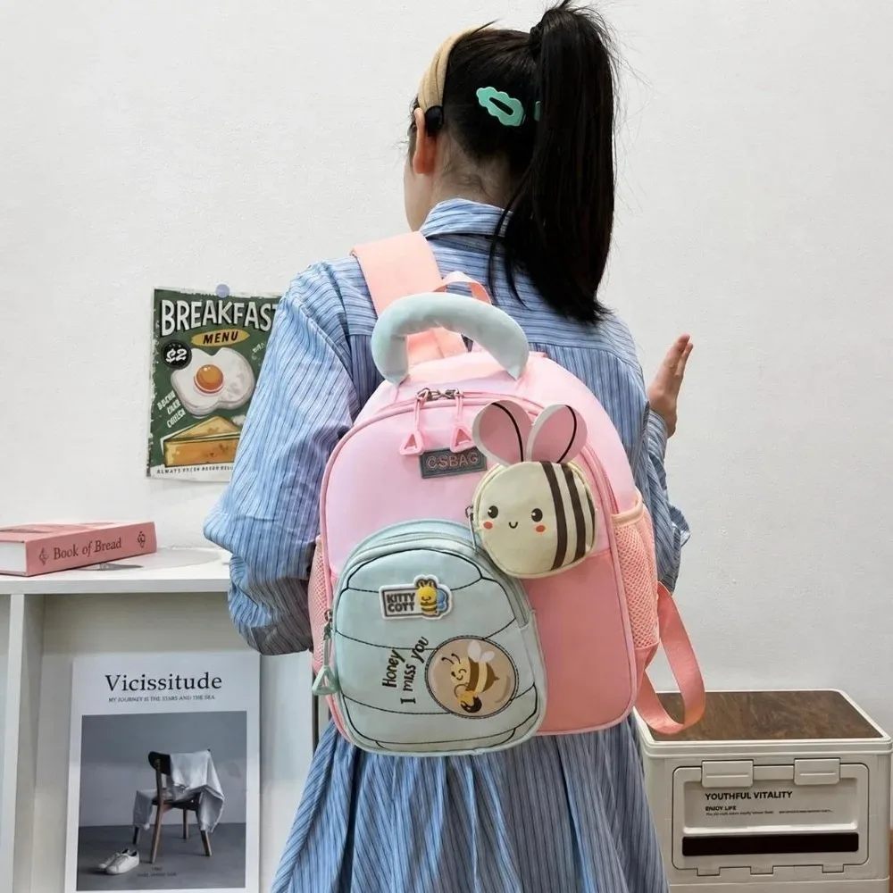 sac à dos pour enfants motif petite abeille, ergonomique, léger, avec bretelles larges, pour la maternelle, soulageant le poids
