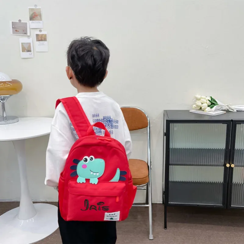 sac à dos de maternelle personnalisé pour garçons et filles, sac à dos de dinosaure pour enfants, cadeau de broderie