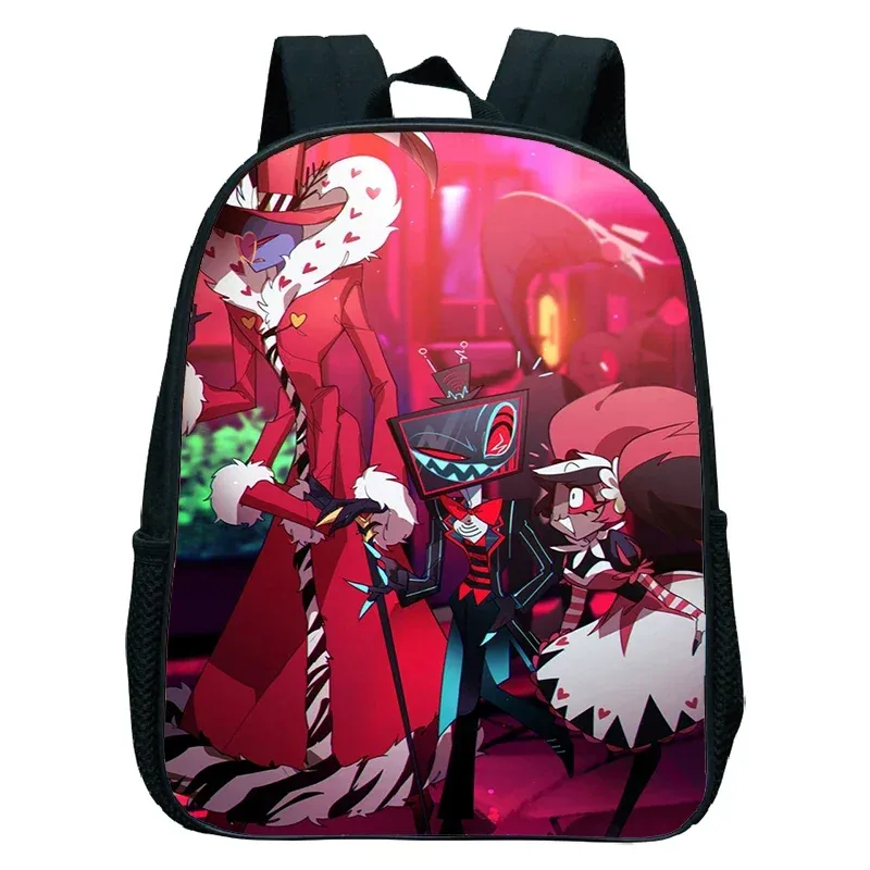 sacs à dos anime hazbin tendance, sacs de maternelle imperméables pour filles et garçons, cartable d'école anime hotel, petit sac à dos pour enfants, mochila