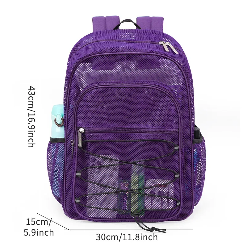 sac à dos d'été pour hommes, sac à deux épaules en maille respirante, cartable de loisirs et de sport pour étudiants, sacs à dos de voyage de grande capacité