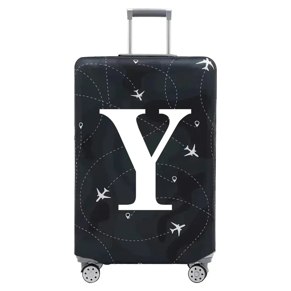 juste de protection en tissu pour bagages, housse anti-poussière anti-rayures, valise trempée pour sac de 18 à 32 pouces, lettre blanche, accessoires de voyage
