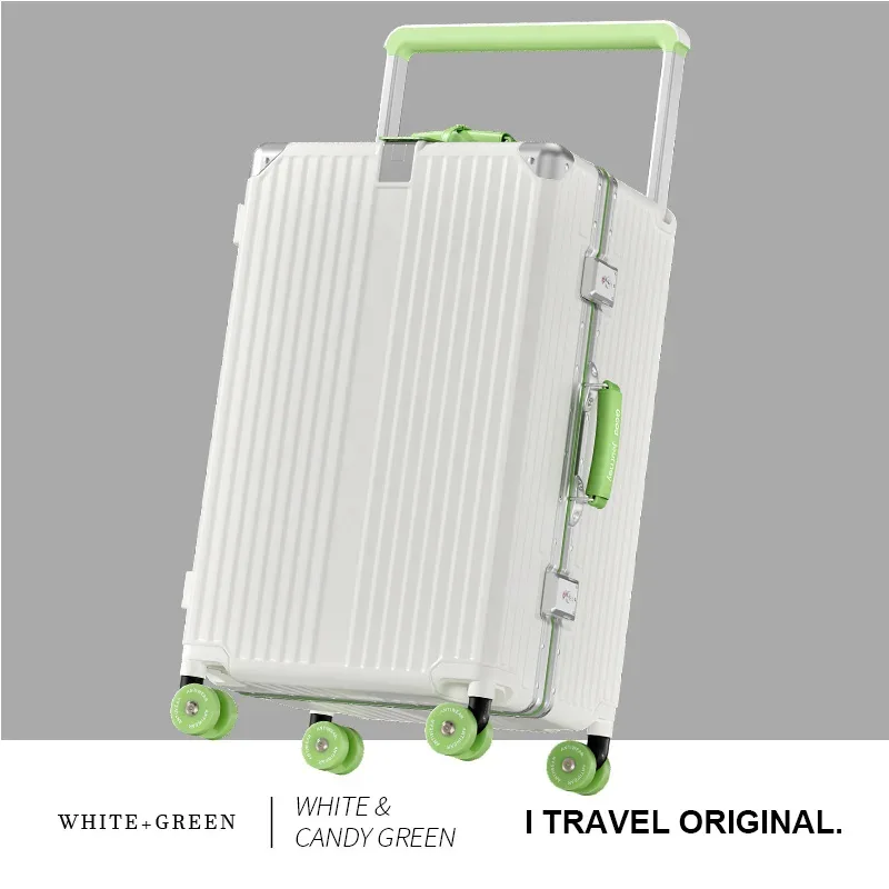 bunnyfly valise large poignée valise de voyage hommes 20 24 bagage à main femmes pc cadre en aluminium boîtier de chariot