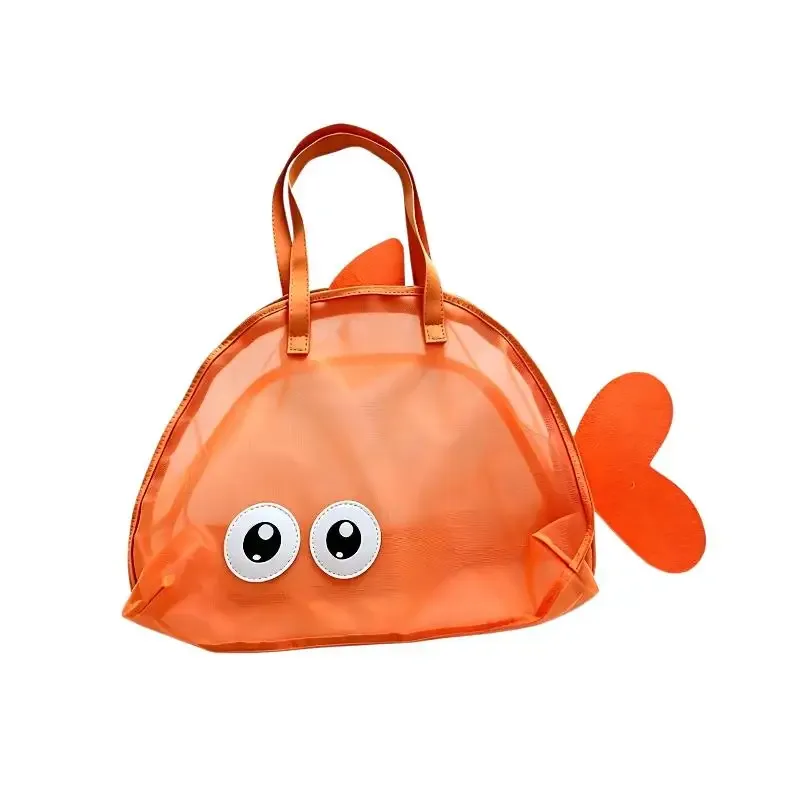sac de rangement mignon de grande capacité, pochette d'organisation portable et pliable en maille pour jouets de plage, voyage, sports de plein air