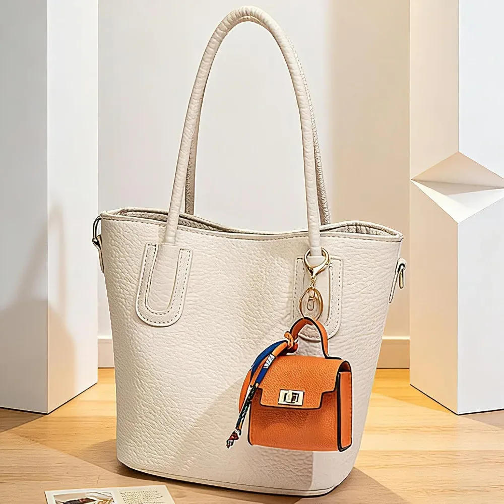 mini sac à dos porte-clés en cuir pu, petit porte-monnaie, petit ornement suspendu pour sacs à dos et sacs à main