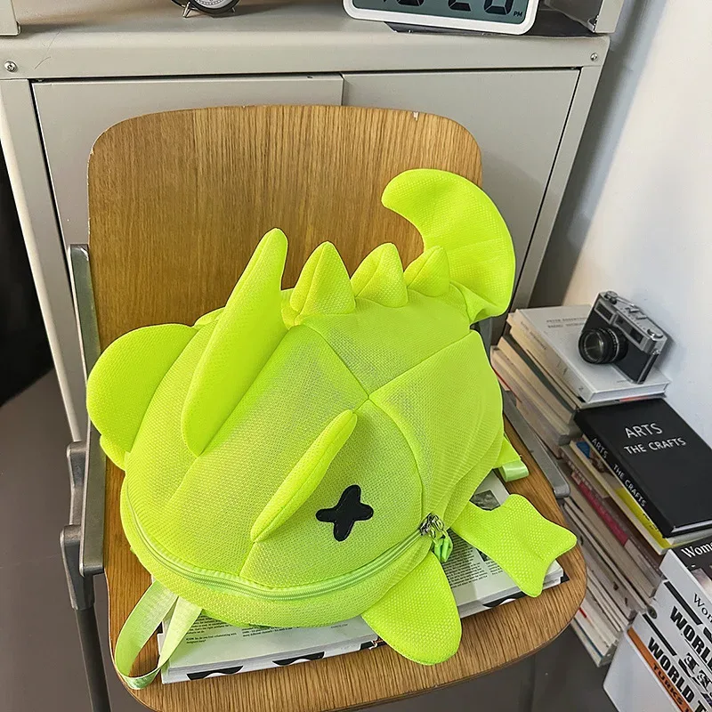 dessin animé créatif style coréen à la mode dinosaure monstre sac à dos pour garçons et filles étudiant requin