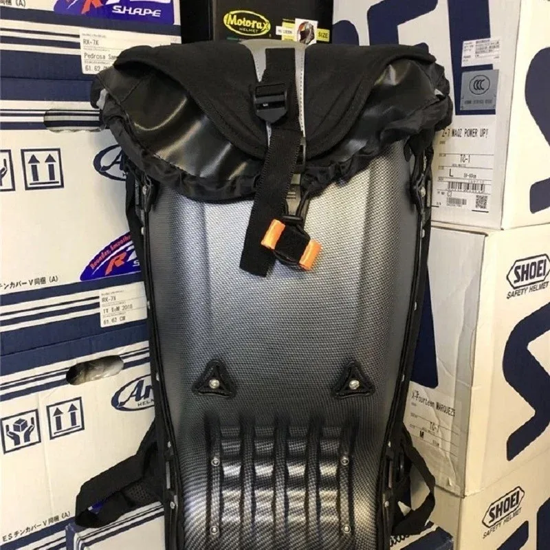 Sac à dos rigide 25L pour moto, sacoche de réservoir ABS étanche pour motocross/moto de course, protection antichute