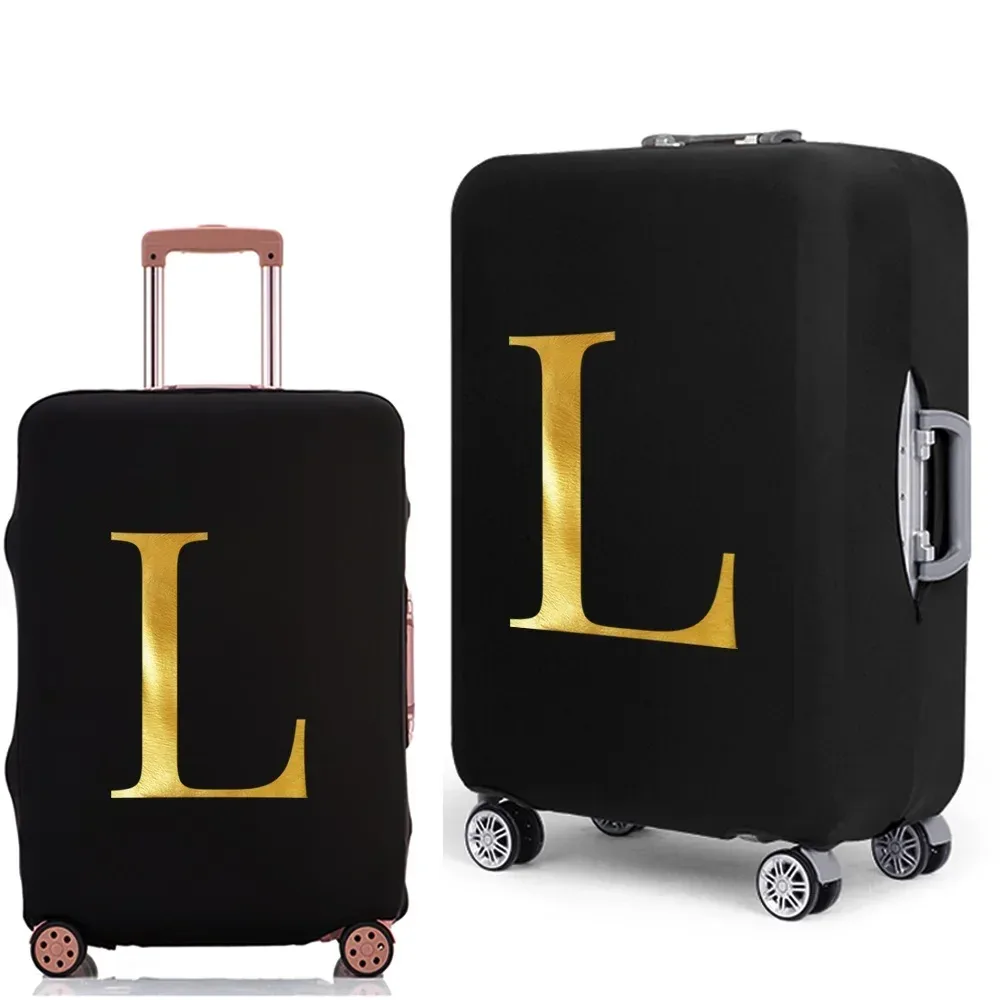 housse de protection pour bagages avec lettres imprimées, étui de protection plus épais pour valise, étui anti-poussière élastique pour accessoires de voyage de 18 à 32 pouces