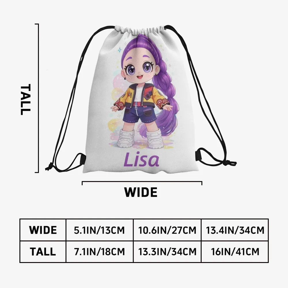 sac à dos personnalisé avec cordon de serrage, sac de sport avec nom personnalisé, sac de voyage léger, sac à bandoulière, sac de rangement quotidien, sac cadeau, 3 tailles