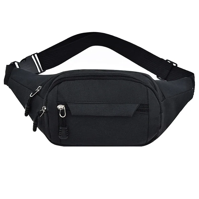 sac banane de taille unisexe pour hommes, sac de poitrine étanche, sac de sport de plein air, pochette en toile, pochette banane à bandoulière