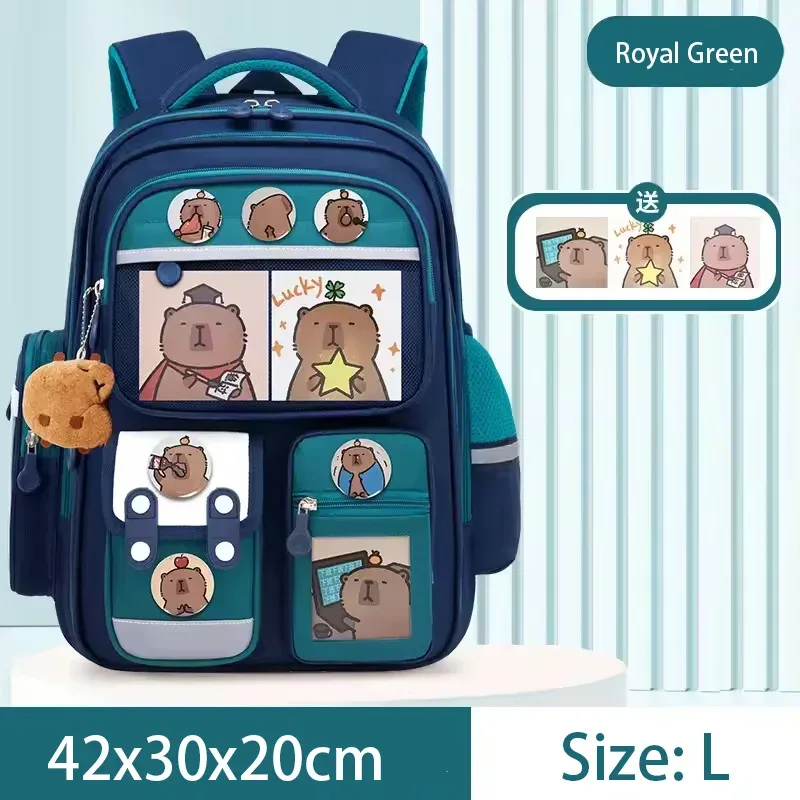 cartable d'étudiant capibara, sac à dos pour enfants de grande capacité. sacs de livres de retour à l'école pour filles et garçons