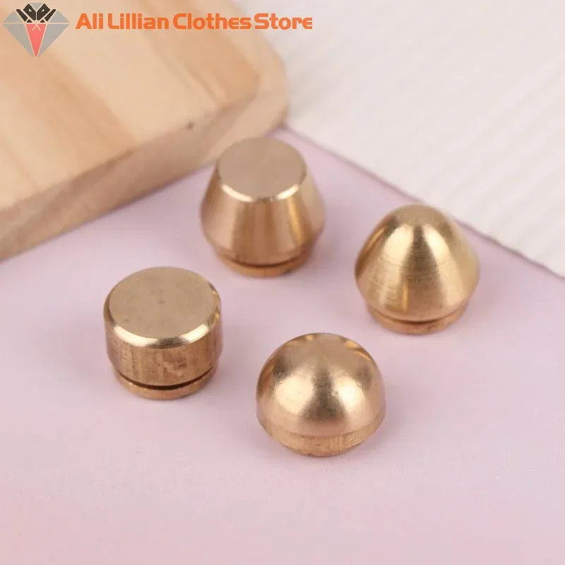 5 jeux de rivets et vis en laiton massif de haute qualité, bricolage de sac en cuir, décoration de valise, pieds de bouton, accessoires de rivets