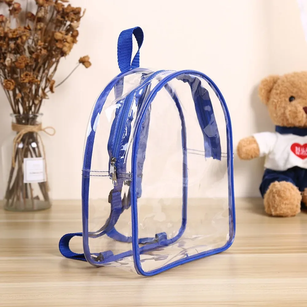 sac à dos transparent imperméable à la mode, petit sac à dos en pvc avec fermeture éclair, sac transparent pour téléphone portable, été