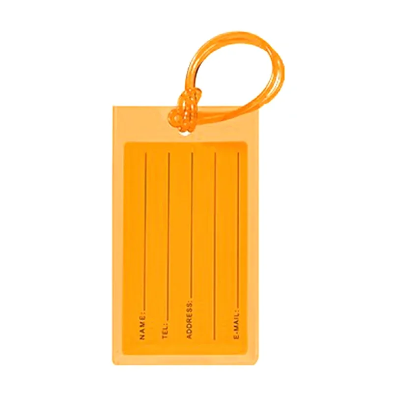 étiquette bagage pvc transparent couleur varies voyage identification valise information nom téléphone adresse email lot cinq pièces