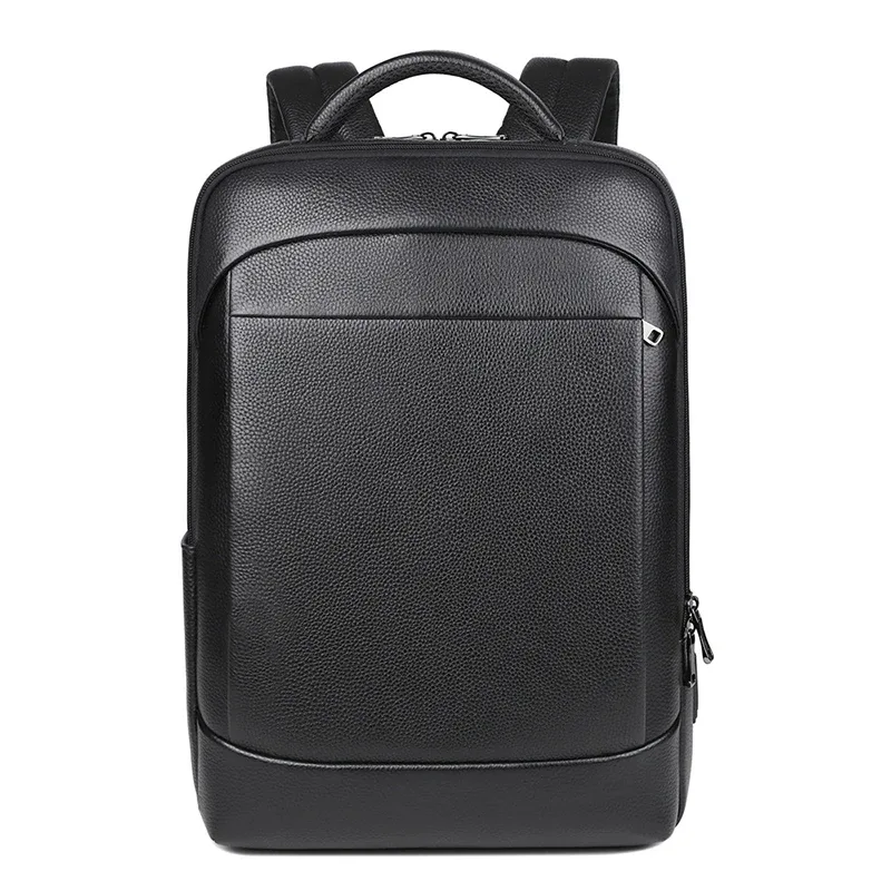sac dos cuir vache polyester noir poche rabat prise usb antivol grand voyage homme