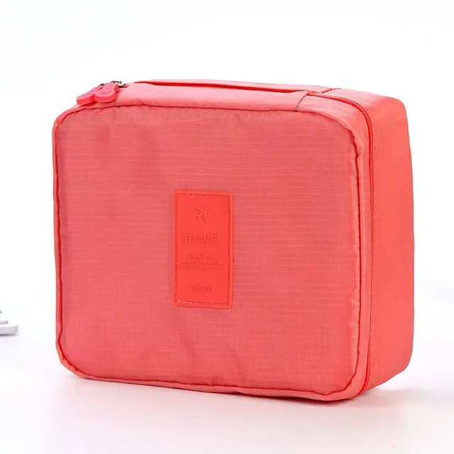 trousse de maquillage de voyage portable pour filles, étanche, multi-compartiments, multifonctionnelle, organisateur de toilette pour femmes