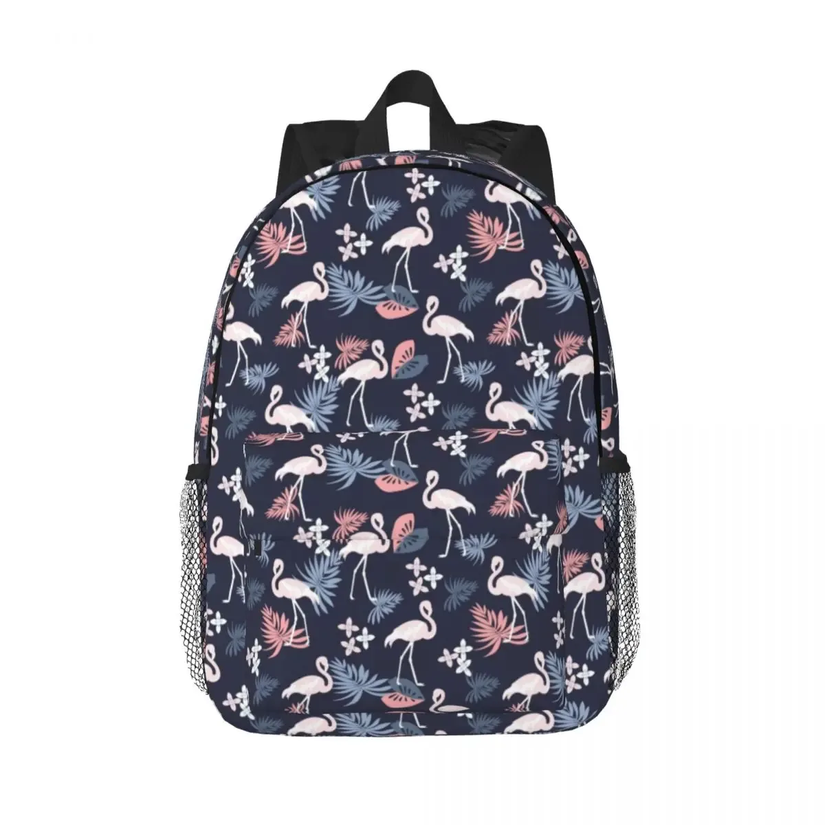 sac à dos à motif sans couture pour femmes et hommes, sac à livres pour étudiants, convient aux sacs pour ordinateur portable 15 pouces, plantes tropicales, flamant rose, oiseau
