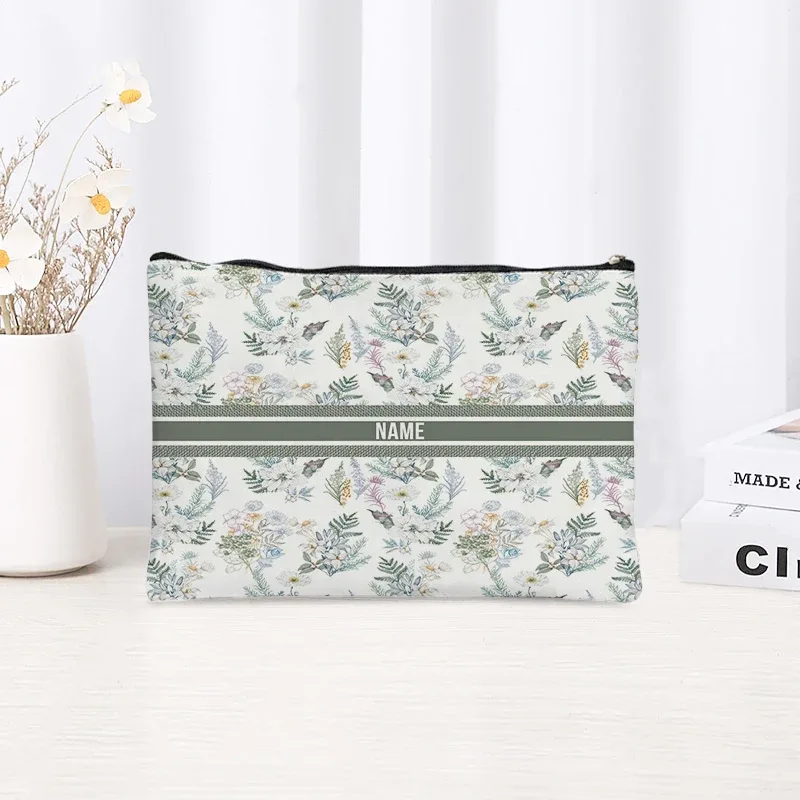 pochette de maquillage personnalisable pour femme, pochette de fête, pochette de mariage, pochette de voyage, trousse de maquillage en toile simple, organisateur, cadeaux pour femme
