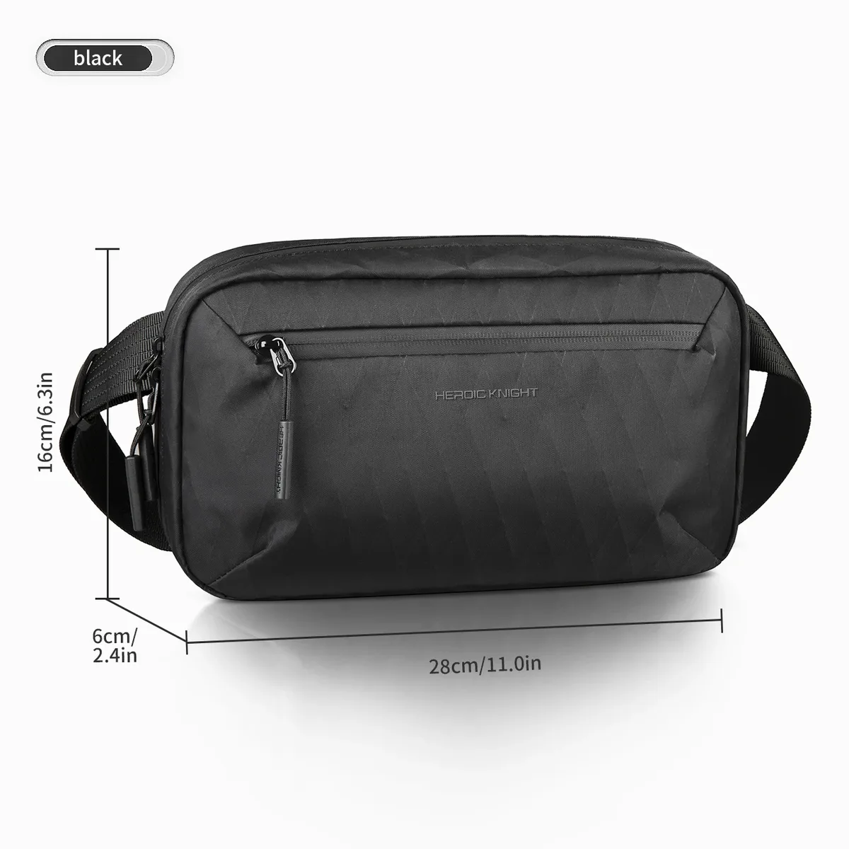 hcankcan sac à bandoulière pour homme, sac léger à bandoulière, plusieurs poches, sac de voyage en tissu x-pac imperméable, sac de rangement portable