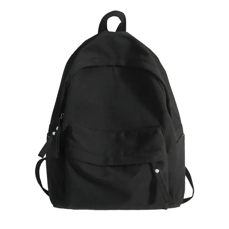 sac à dos simple de couleur unie pour femmes 2022 sacs d'école en nylon imperméable pour adolescentes sac à dos de voyage pour dames sac à bandoulière