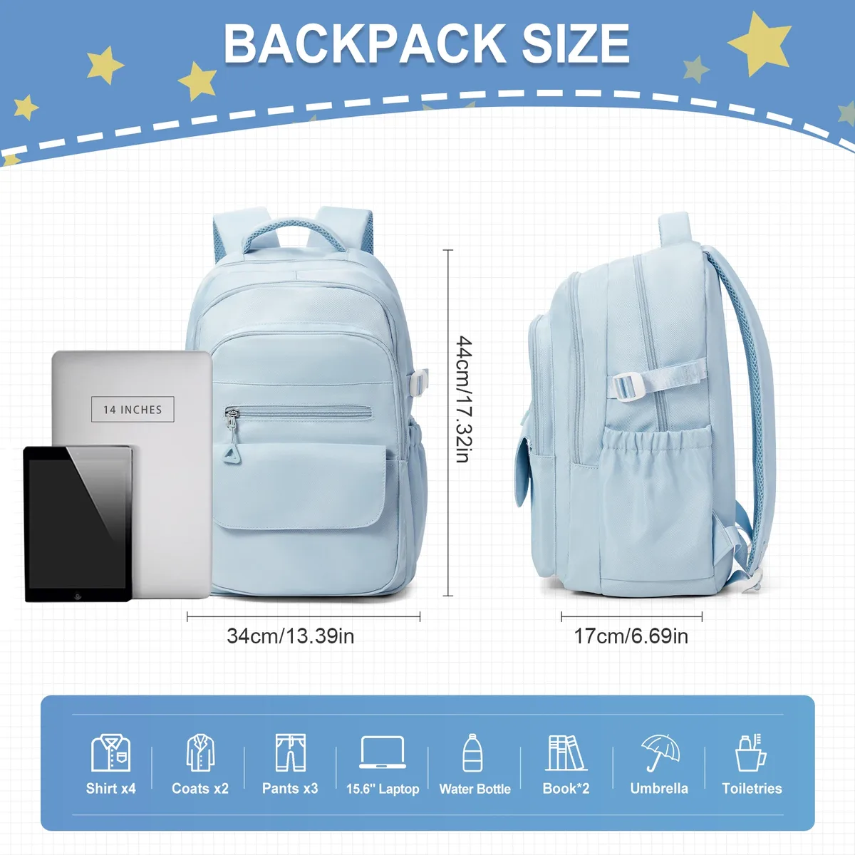 sac à dos esthétique pour femmes, sac à dos d'école pour garçons et filles, sac à livres pour ordinateur portable à plusieurs compartiments, sac à dos de voyage décontracté