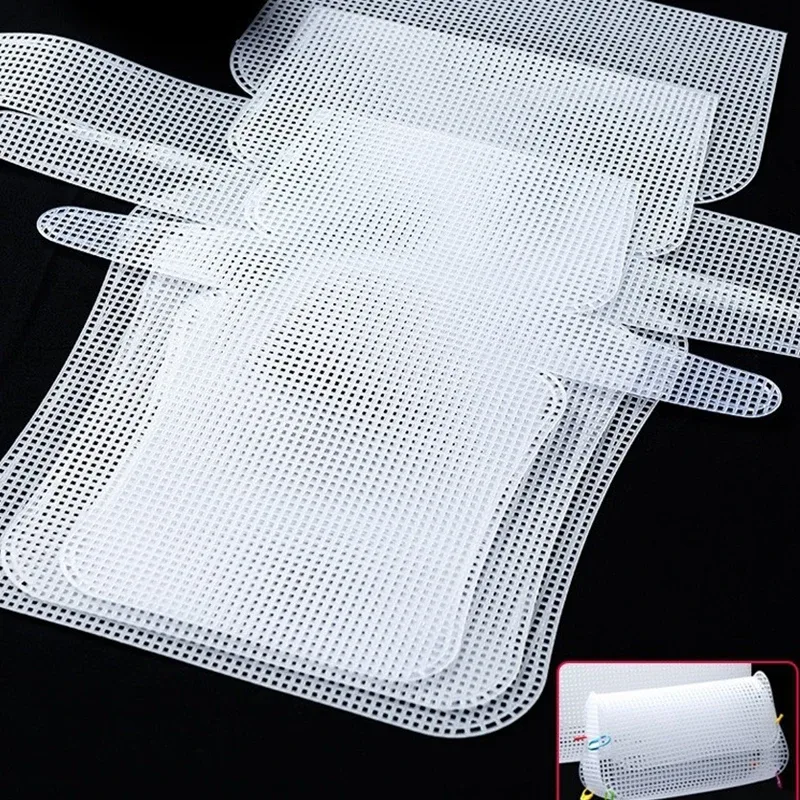 kit de tissage auxiliaire en maille plastique pour sac à bandoulière, tissu en maille plastique, matériau de couture et de tissage pour la fabrication de sacs diy