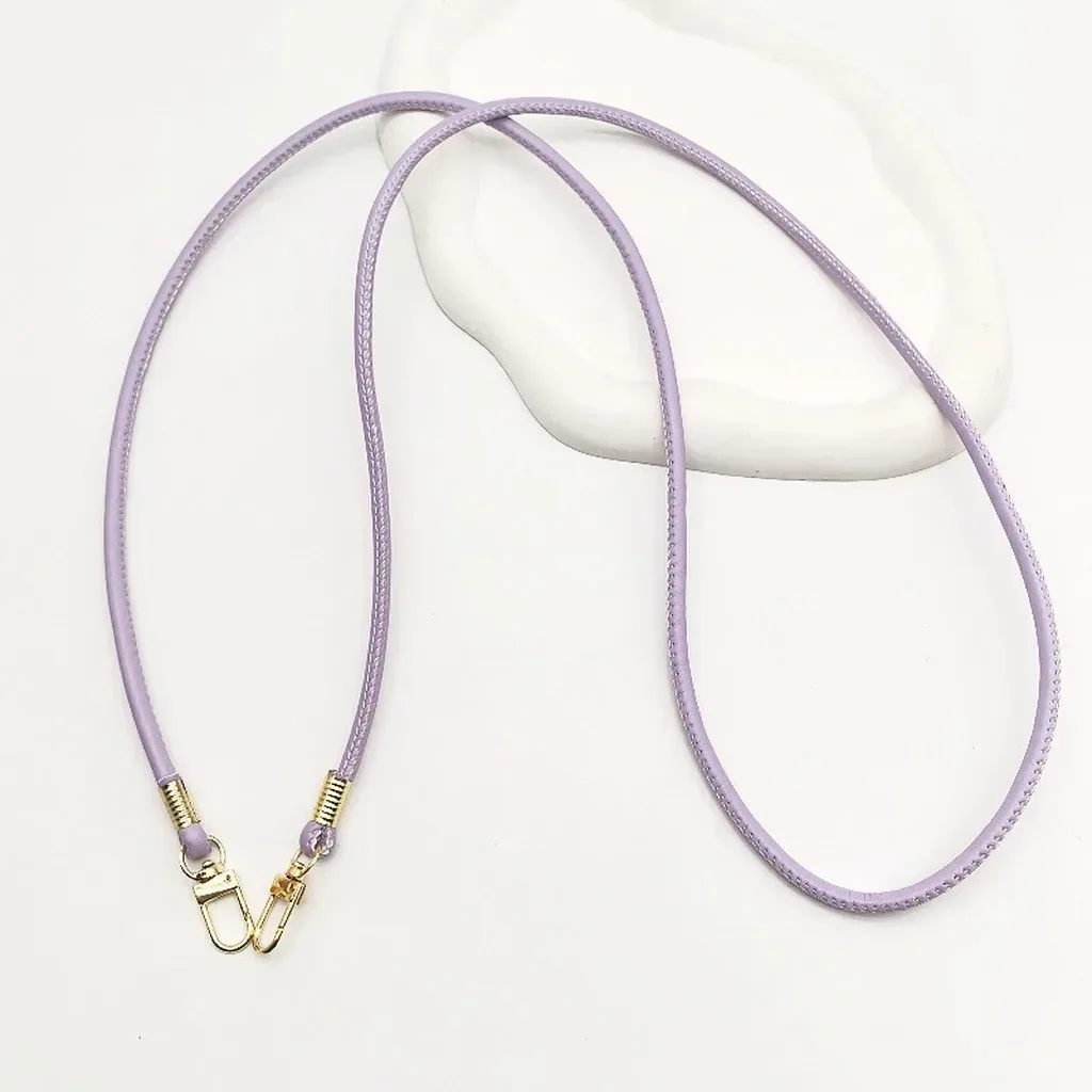 nouvelle sangle de remplacement fine et ronde en cuir pu, couleur unie, pour sac bandoulière ou croisé, longue de 120 cm, accessoire cordon de téléphone
