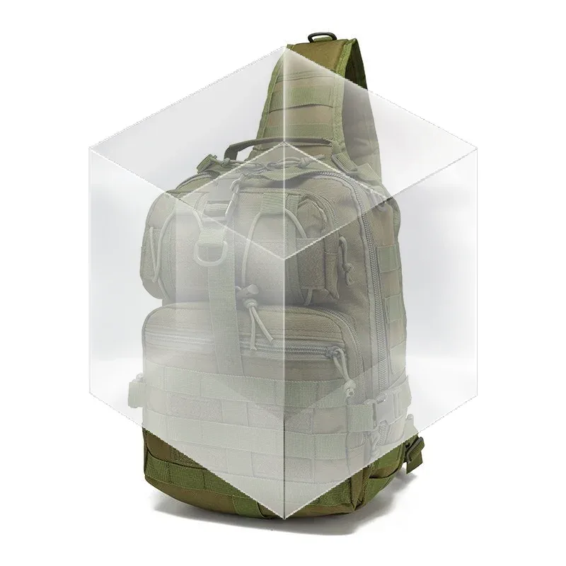 sac bandoulière tactique pour homme avec construction imperméable, idéal pour la randonnée, la pêche et une utilisation quotidienne