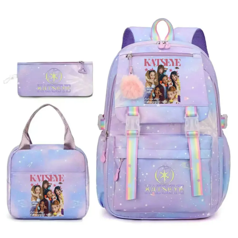 sac dos toile tissu doux motifs graphiques bandes arc ciel poignées rétractables sangles coussin air grande capacité unisexe voyage école