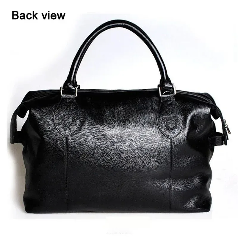 sac de voyage en cuir véritable, sac à bagages pour hommes, grand sac de sport pour hommes, sac à bandoulière pour femmes, grand sac fourre-tout, sac à main noir.