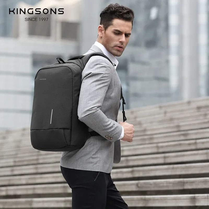 sac à dos antivol pour ordinateur portable kingsons vgoal avec port usb et serrure tsa, sac à dos d'affaires 13/15,6/17,3 pouces pour hommes et femmes, imperméable